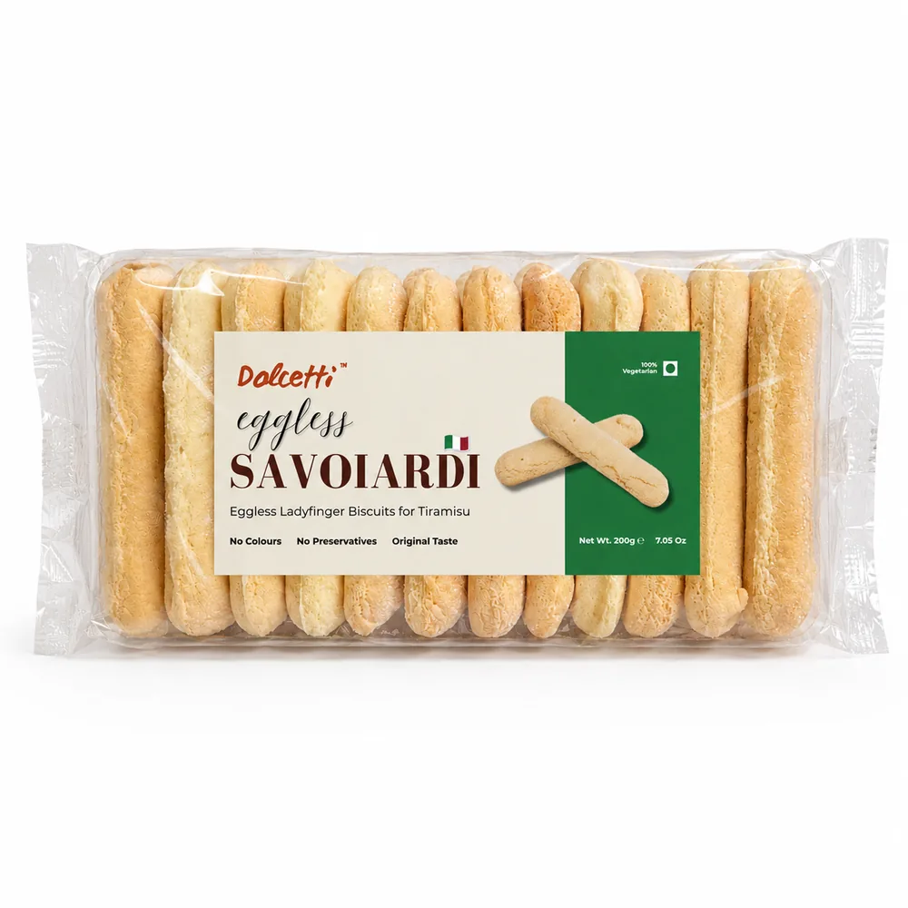 Dolcetti Eggless Savoiardi Ladyfinger Biscuits packet