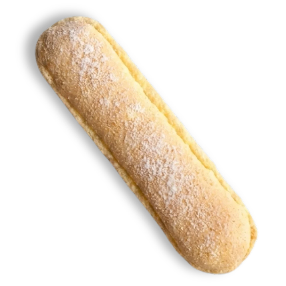 Stacked Dolcetti Savoiardi ladyfinger biscuits, embossed with the Dolcetti name